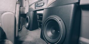 Speakers installed inside a vehicle