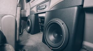Speakers installed inside a vehicle