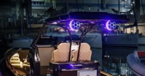 A hi-end LED marine audio setup and lighting